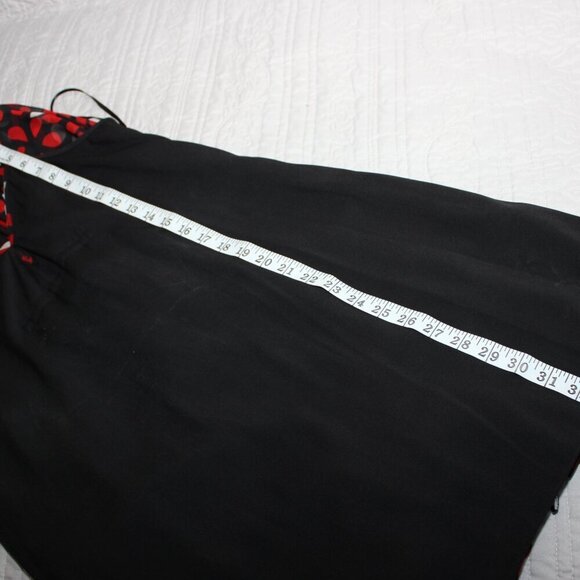 Diane Von Furstenberg Womens Fleurette Silk Dress Black Red Teardrop Size 4 - Picture 14 of 16